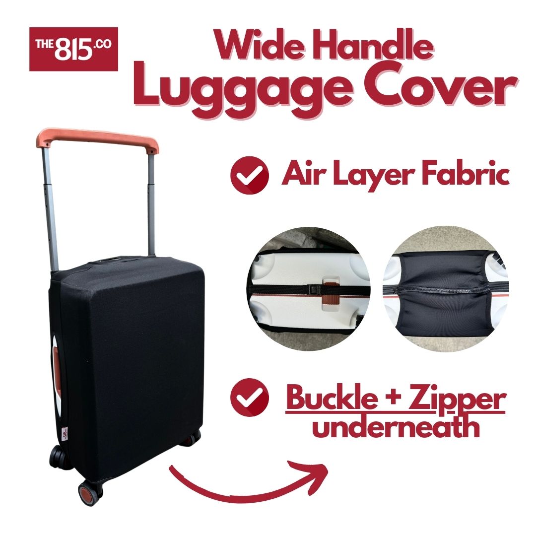 Wide Handle Luggage Cover Stretchable Material –