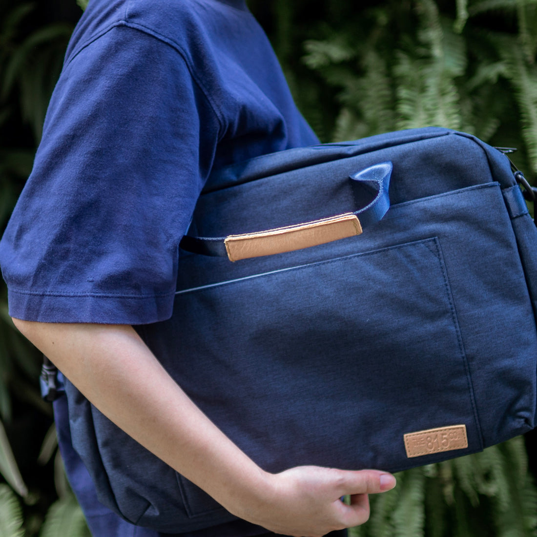 The Cyrus Laptop Bag 14" in Navy Blue