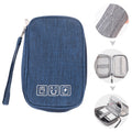 Cable Organizer Bag in Black and Navy Blue