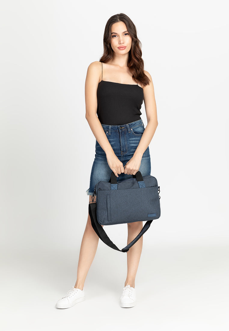 The Serena Laptop Bag in Navy Blue ( 2 sizes: 14" & 18" )